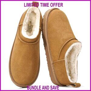 Genuine Leather Micro Boots with Memory Foam Insole, Water Resistant